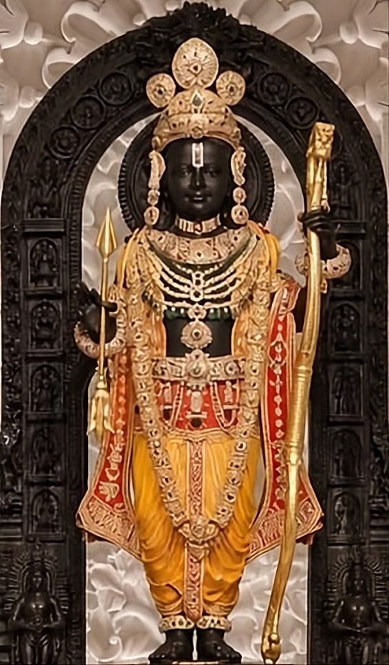 Shree Ram Lalla adorned at the Ram Mandir, Ayodhya
